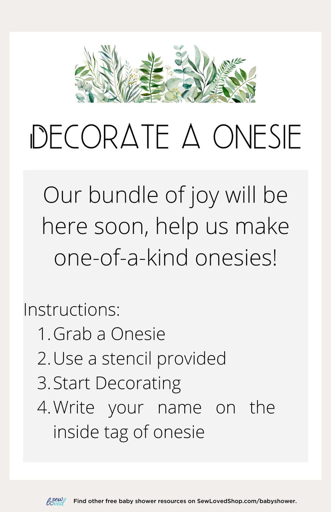 Baby Shower Activity: Decorating Station