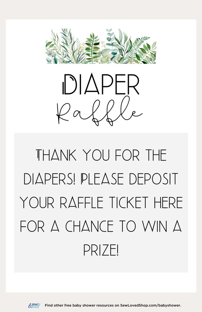 Baby Shower Game: Diaper Raffle