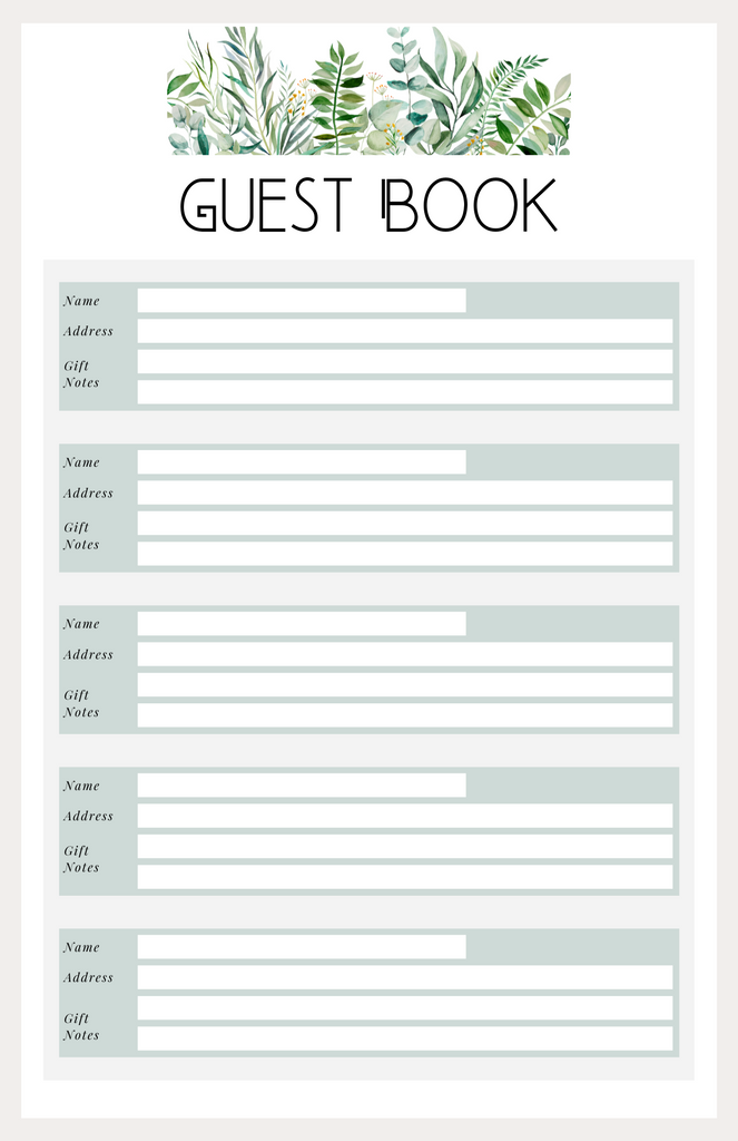 Baby Shower: Guest Book