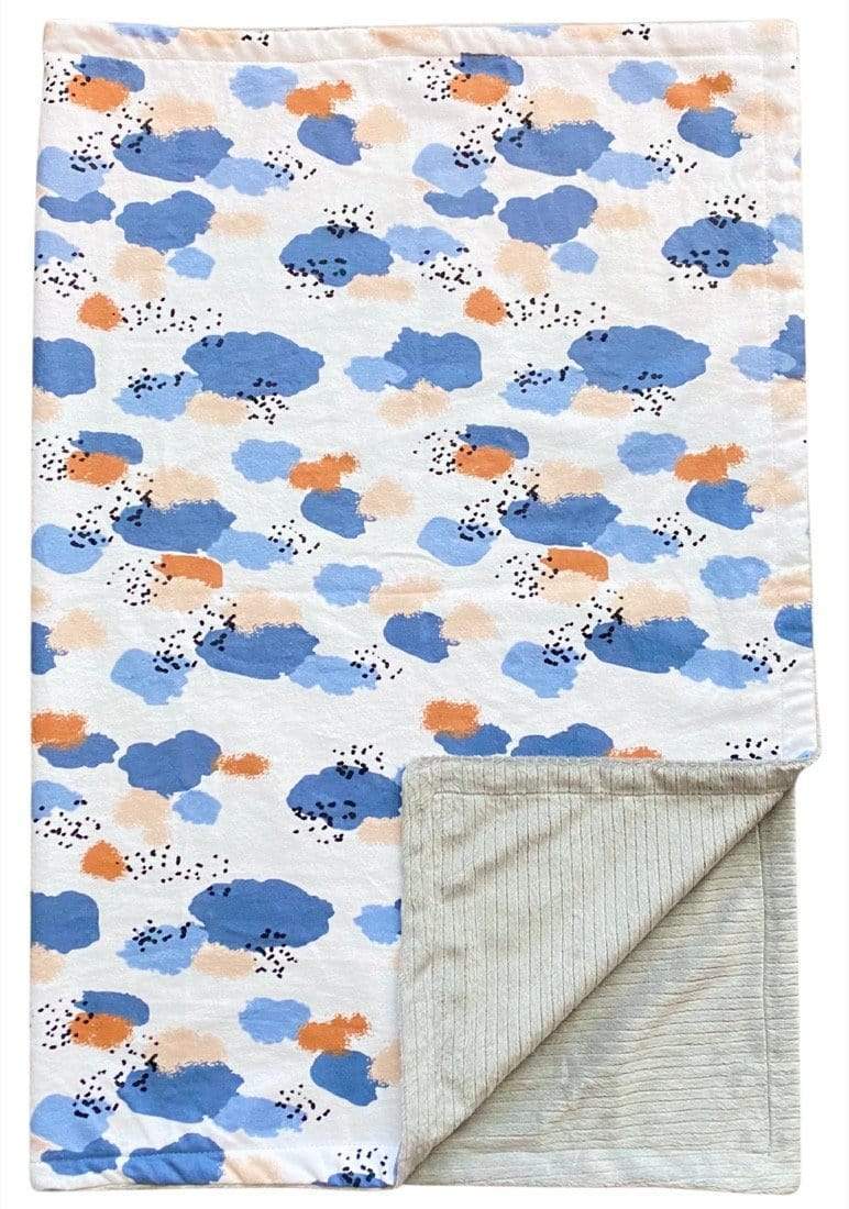 Custom baby blankets with name Orange Construction baby blanket shop