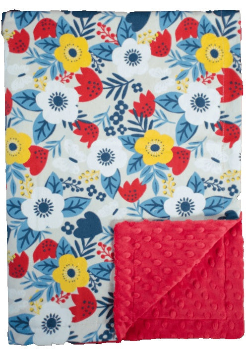 Custom baby blankets with name Orange Construction