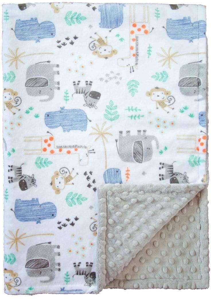 Custom baby blankets with name Silver Mighty Jungle custom made baby blankets