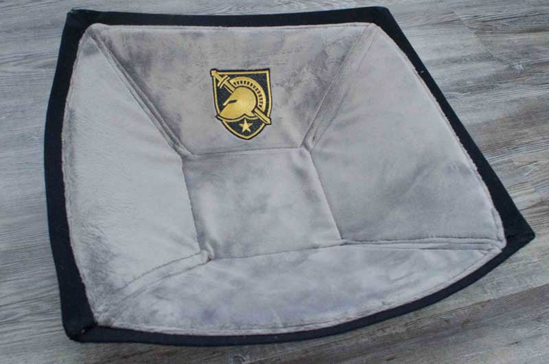 Custom baby blankets with name USMA Cat minky baby blanket