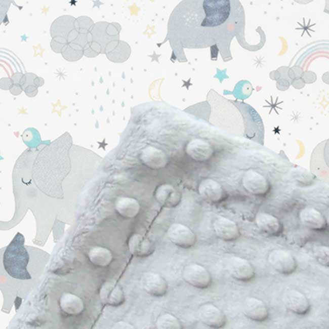 Custom baby blankets with name Silver Dimple Cuddle / E-I-E-I-O / Infant (28"x40")