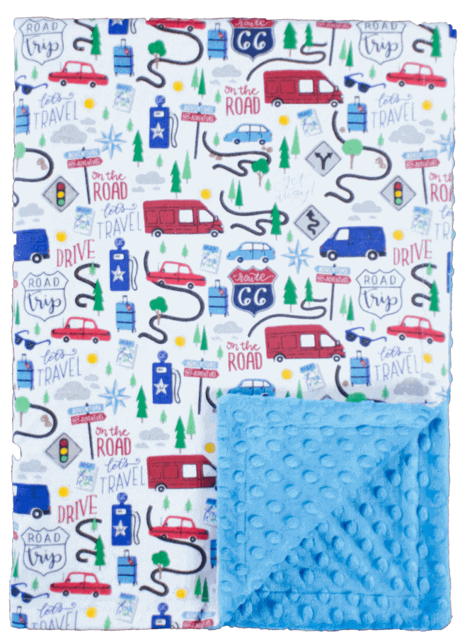 Custom baby blankets with name Orange Construction baby blanket