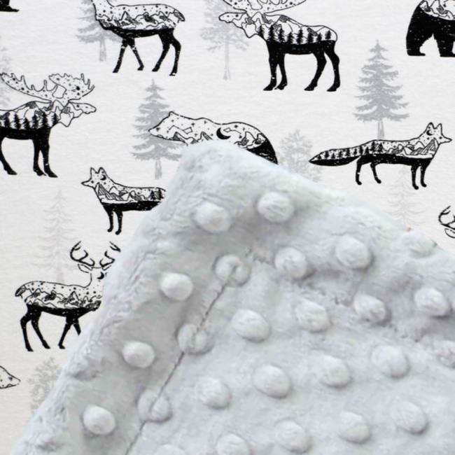 Custom baby blankets with name Silver Dimple Cuddle / E-I-E-I-O / Infant (28"x40") customized baby blankets