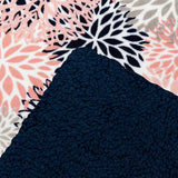 Coral Blooms Double Cuddle Throw Blanket