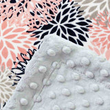 Coral Blooms Double Cuddle Throw Blanket