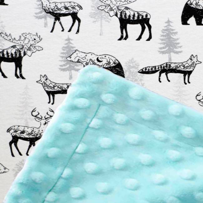 Custom baby blankets with name Silver Dimple Cuddle / E-I-E-I-O / Infant (28"x40") dimpled cuddle blanket