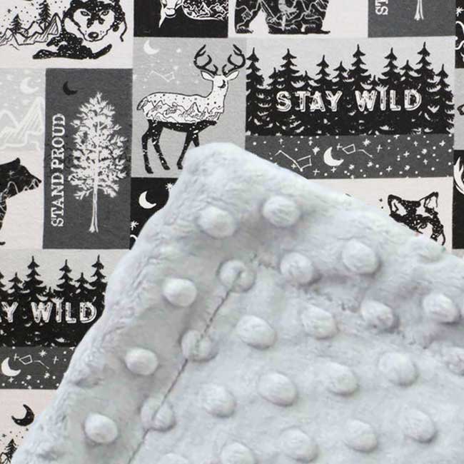 Custom baby blankets with name Silver Dimple Cuddle / E-I-E-I-O / Infant (28"x40") customized blankets