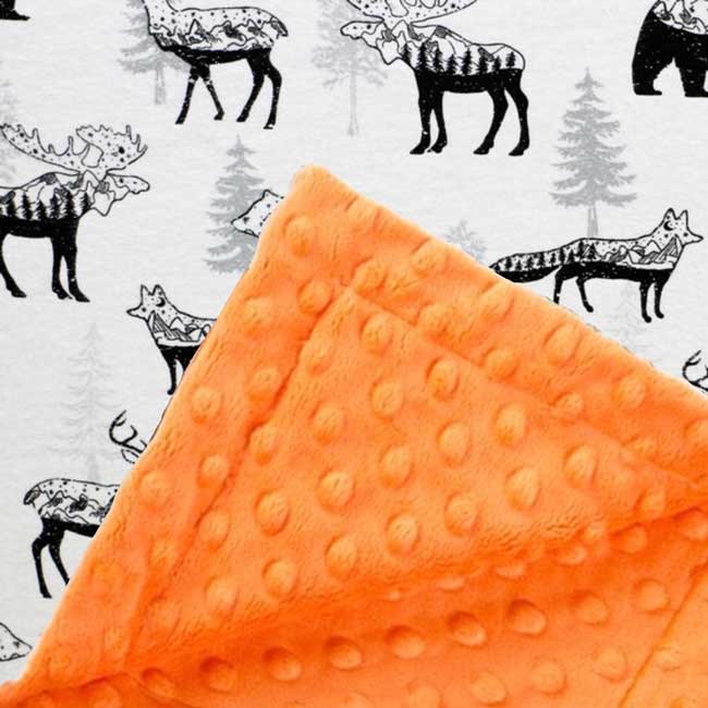 Custom baby blankets with name Silver Dimple Cuddle / E-I-E-I-O / Infant (28"x40")