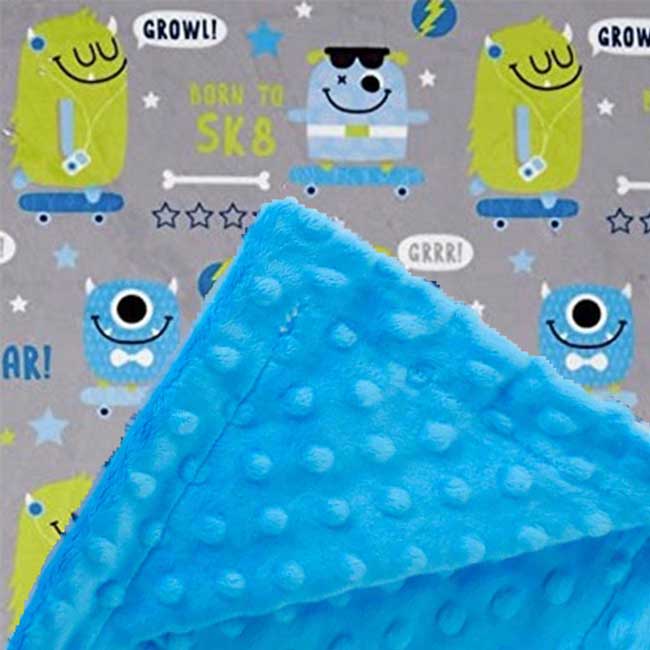 Custom baby blankets with name Silver Dimple Cuddle / E-I-E-I-O / Infant (28"x40")