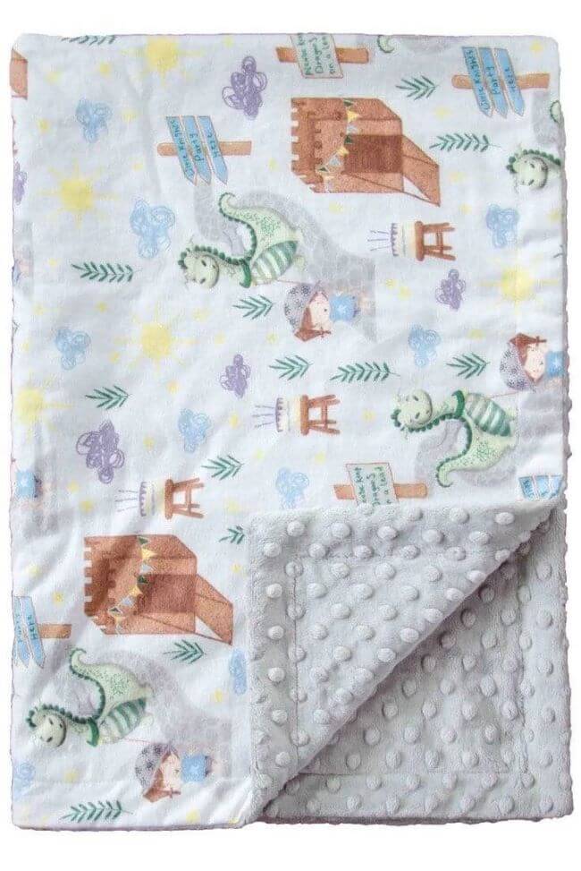 Custom baby blankets with name Orange Construction custom baby blanket