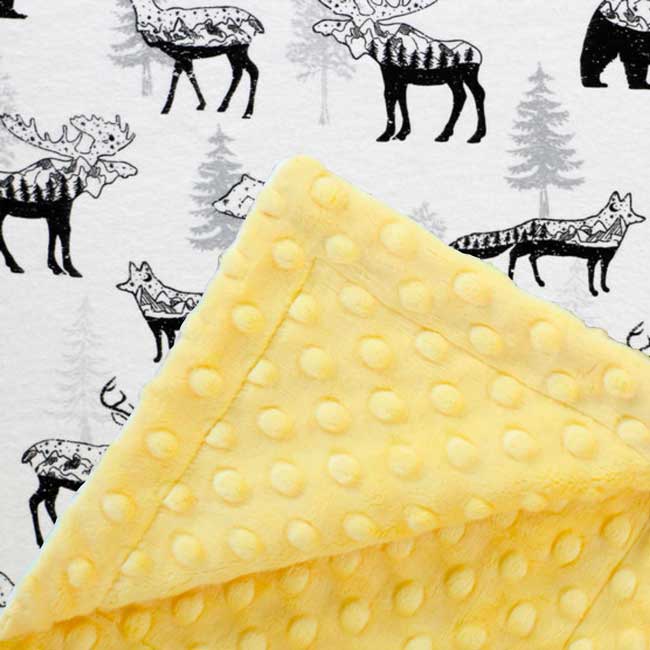 Custom baby blankets with name Silver Dimple Cuddle / E-I-E-I-O / Infant (28"x40")