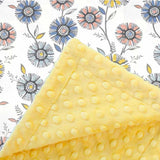 Circle Flower Minky Throw Blanket