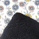 Circle Flower Minky Throw Blanket