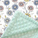 Circle Flower Minky Throw Blanket