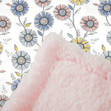 Circle Flower Minky Throw Blanket