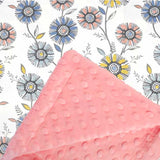 Circle Flower Minky Throw Blanket