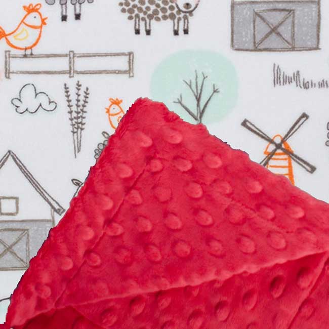 Custom baby blankets with name Silver Dimple Cuddle / E-I-E-I-O / Infant (28"x40")