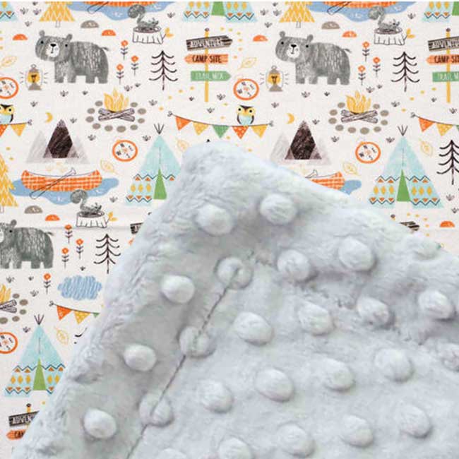 Custom baby blankets with name Silver Dimple Cuddle / E-I-E-I-O / Infant (28"x40") customize blankets