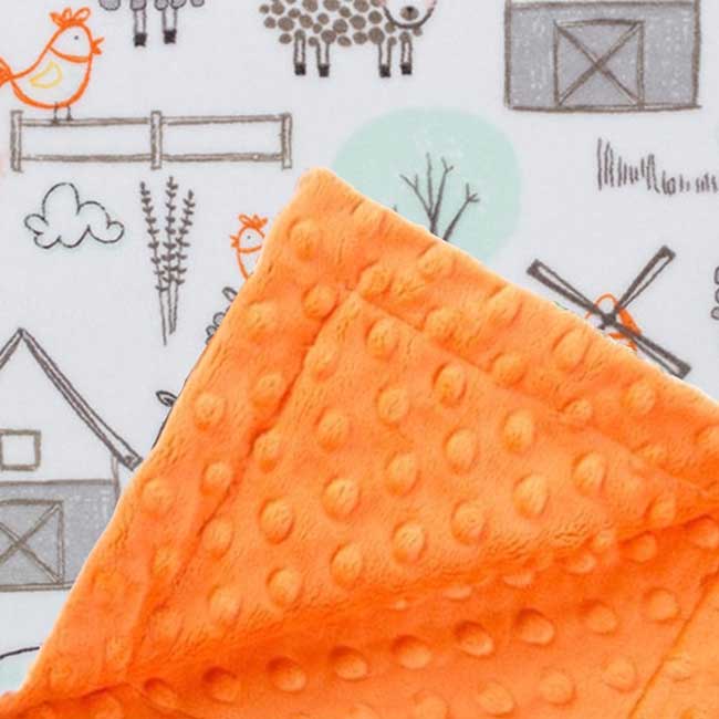 Custom baby blankets with name Silver Dimple Cuddle / E-I-E-I-O / Infant (28"x40") customize baby blanket