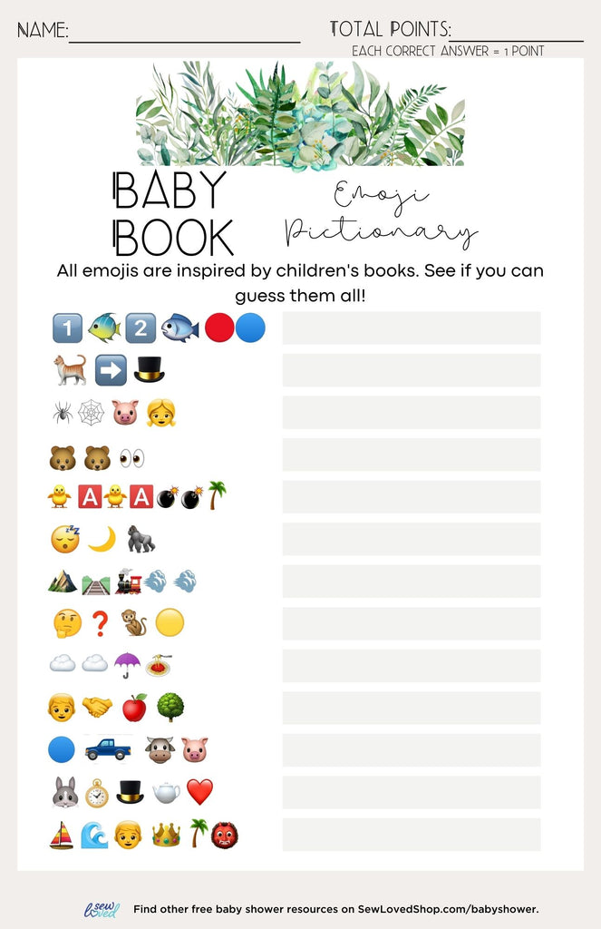 Baby Shower Game: Emoji Pictionary