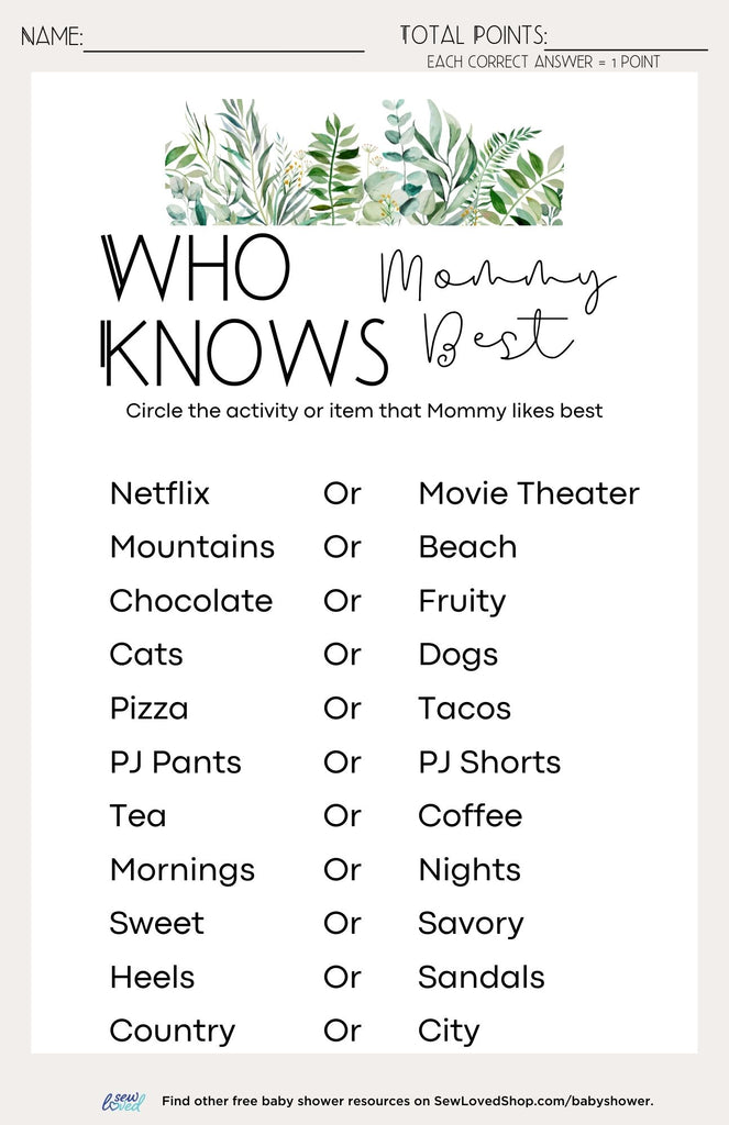 Baby Showers - Baby Shower Game: Who Knows Mommy Best baby-showers-baby-shower-game-who-knows-mommy-best