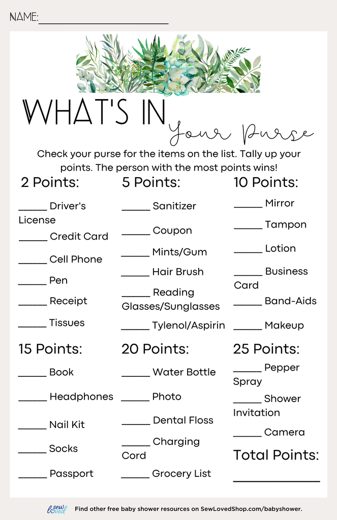 What's In Your Purse Baby Shower Game: 19 Tips How to Play - Diaper Shower