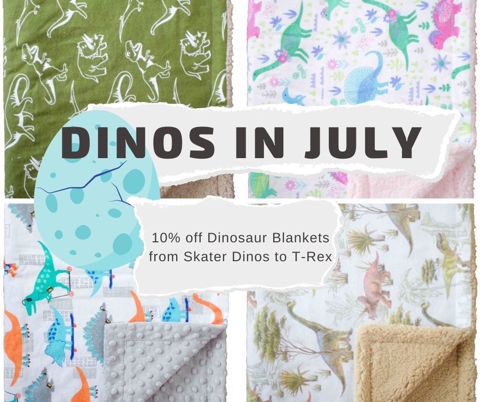 Limited Time Dinosaurs Baby Blankets: Save 10%