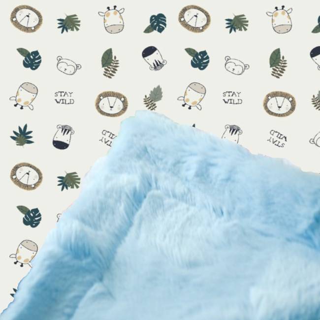 Custom baby blankets with name Baby Blue Hide Cuddle / Mighty Jungle / Infant (28"x40") custom baby blankets with name
