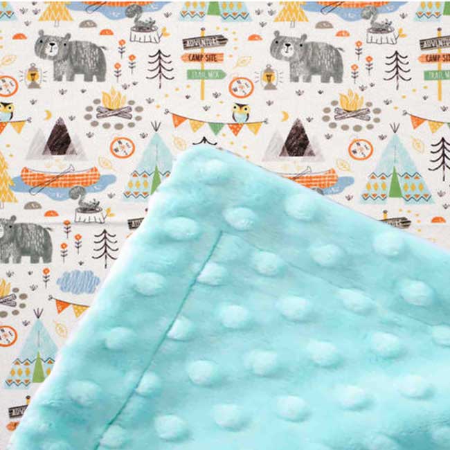 Custom baby blankets with name Silver Dimple Cuddle / E-I-E-I-O / Infant (28"x40") hand-sewn minky blankets